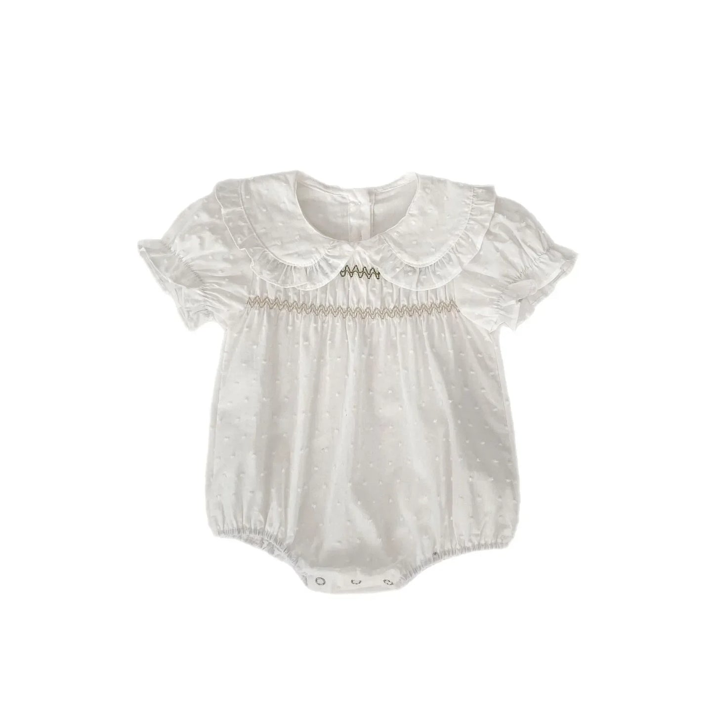 Baby Clothes 2025 Summer Baby 100% Cotton Bun Fart Clothes Female Baby Bubble Sleeves Scissor Flower Ha Clothe Jumpsuit