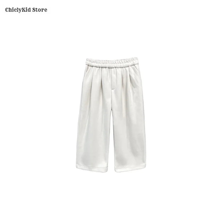 Boys Solid Double Breasted Blazer Jack Vest Pants Children Suit Waistcoat Wedding Clothes Sets Toddler Formal Dress Kids Tuxedos