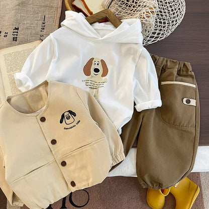New Autumn Baby Clothes Set  Toddler Girls Clothing Infant Costume Kids Tracksuits Children Boys Jacket Hoodie Pants 3Pcs/Sets