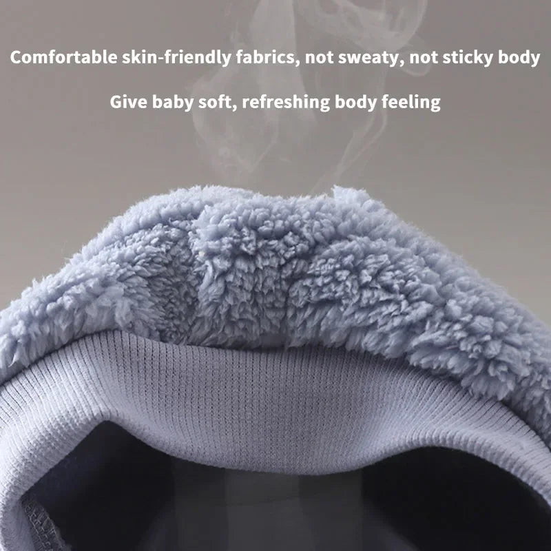 Baby Girls Clothes For Children Clothing Sets Autumn Winter Kids Boys Plus Fleece Warm Sweater Tops Pants 2pcs Outfits Suit