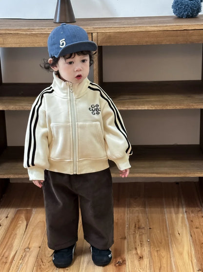 Baby Boys Zipper Jacket Infant Girls Casual Thick Cardigan Toddler Clothes 2025 Autumn New Children Long Sleeve Coat Fashion