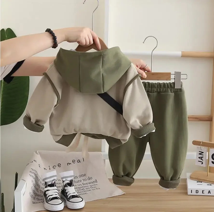 Baby Boys Designer Clothes Christmas Toddler Sets Cartoon Puppy Hooded Jacket+T-shirt+Pants 3Pcs Boutique Outfits Children Suits