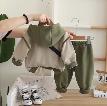 Baby Boys Designer Clothes Christmas Toddler Sets Cartoon Puppy Hooded Jacket+T-shirt+Pants 3Pcs Boutique Outfits Children Suits