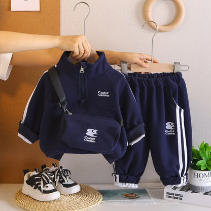 IYEAL Boys' Long Sleeved Sweatshirt  Set 2025 Autumn New Sweatshirt  Casual Sports Two-Piece Set 1-5 Year Old Boys' Clothes