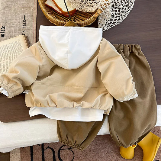 New Autumn Baby Clothes Set  Toddler Girls Clothing Infant Costume Kids Tracksuits Children Boys Jacket Hoodie Pants 3Pcs/Sets