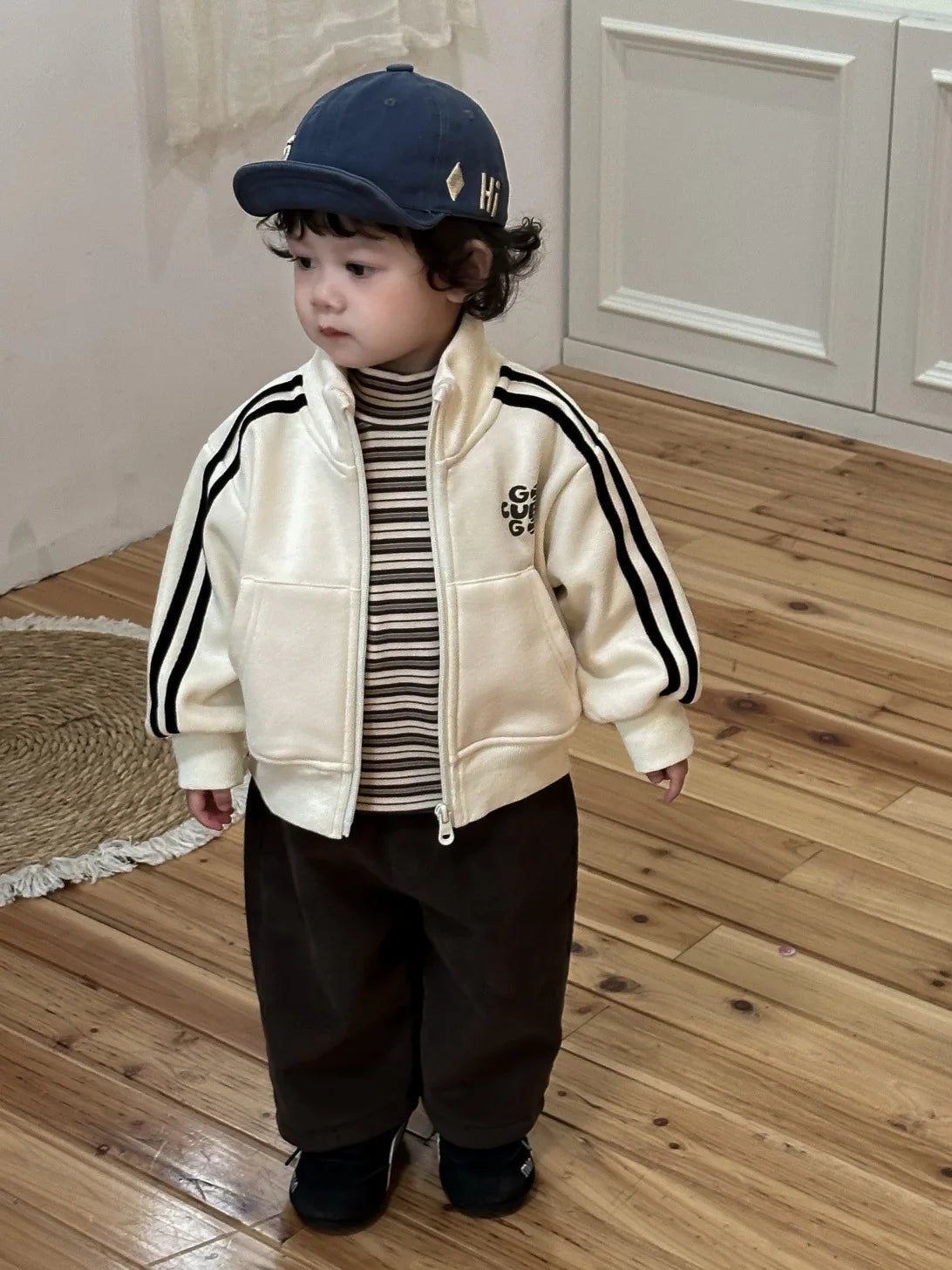 Baby Boys Zipper Jacket Infant Girls Casual Thick Cardigan Toddler Clothes 2025 Autumn New Children Long Sleeve Coat Fashion