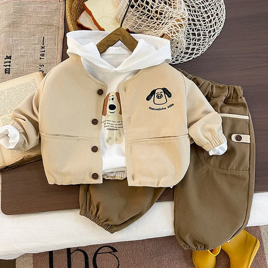 New Autumn Baby Clothes Set  Toddler Girls Clothing Infant Costume Kids Tracksuits Children Boys Jacket Hoodie Pants 3Pcs/Sets