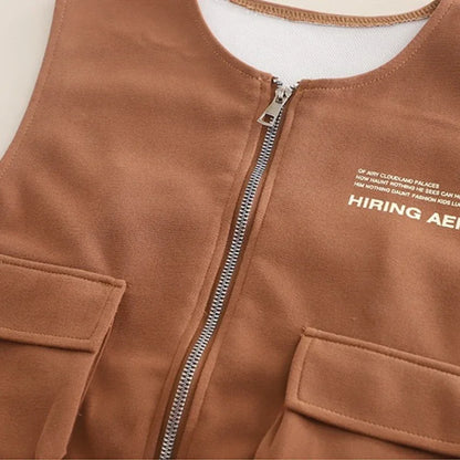 New Spring Autumn Baby Boys Clothes Suit Children Casual Vest Hooded T-Shirt Pants 3Pcs/Sets Infant Clothing Kids Tracksuits