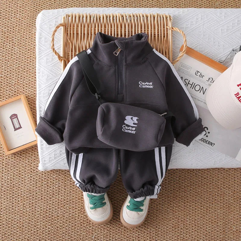 IYEAL Boys' Long Sleeved Sweatshirt  Set 2025 Autumn New Sweatshirt  Casual Sports Two-Piece Set 1-5 Year Old Boys' Clothes